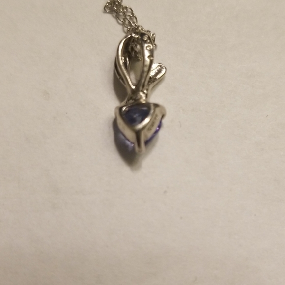 **SOLD TANZANITE 💜 DIAMOND PLATINUM NECKLACE - Picture 2 of 7